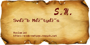 Sváb Mátyás névjegykártya